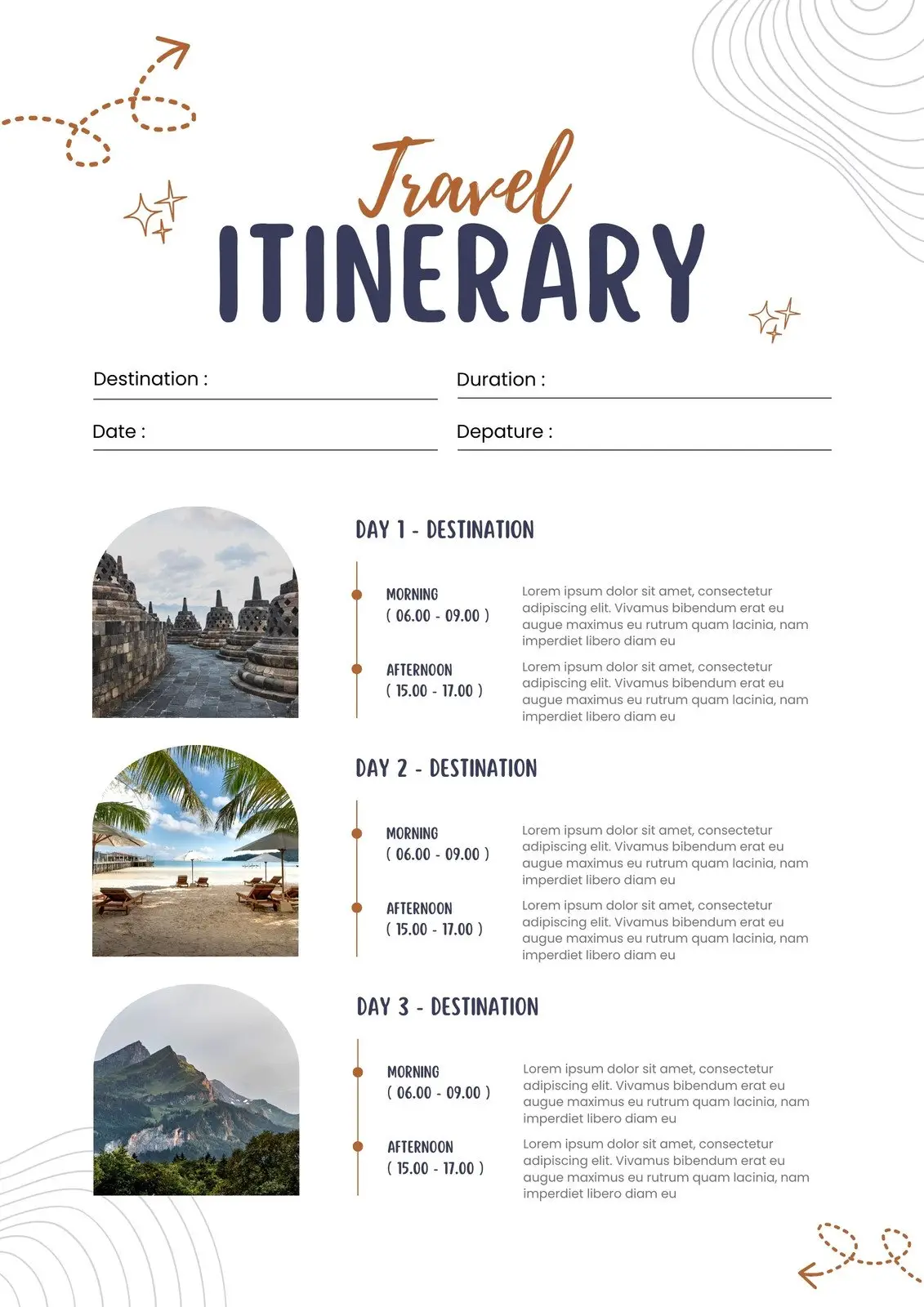 travelling backpacker travel itinerary